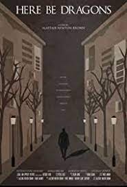 Movie poster illustration depicting a lone figure walking down a street lined with bare trees and street lamps under a dark sky.