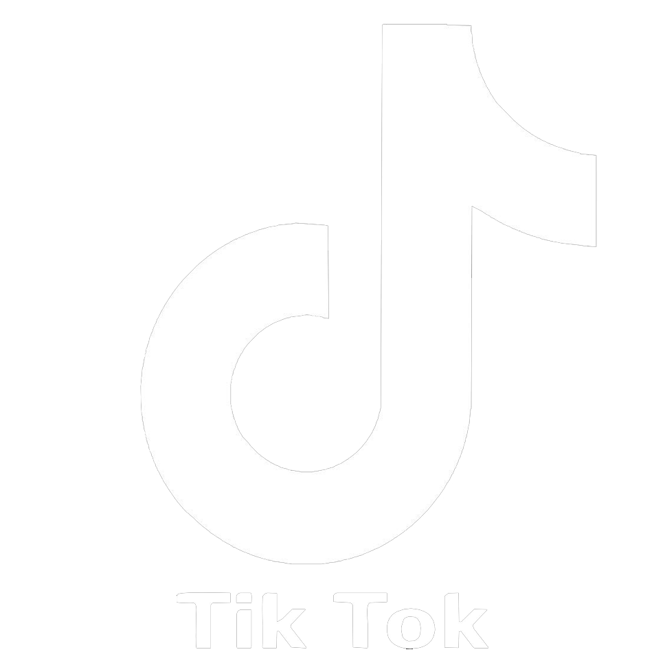White TikTok logo against a black background featuring the stylized musical note icon and brand name.