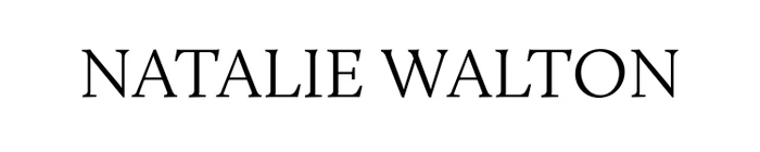 Black serif typography reading NATALIE WALTON centered against a plain white background