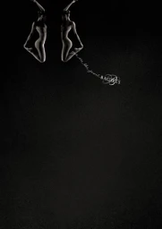 Two leaping figures posed symmetrically against a dark textured background with elegant script typography.