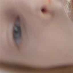 Extreme close-up portrait of a person eye and nose in soft focus captured by photographer Anairam.