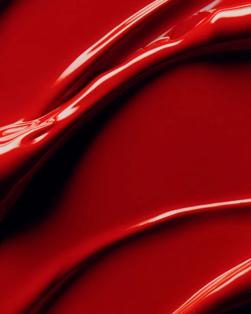 Macro photograph of red liquid creates glossy waves. Perfect for backgrounds, beauty industry, and abstract concepts. High quality studio shot.