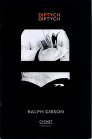 Black and white book cover featuring a diptych of a person holding silverware and a hand.