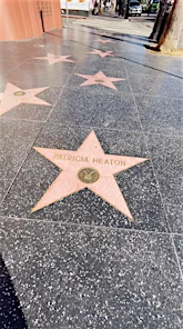 Star of Patricia Heaton on the Hollywood Walk of Fame in Los Angeles. Star-shaped pavement honors entertainment industry achievements.