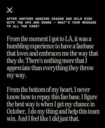 Text on black background. Message to fans thanking them for their support, stating appreciation for their embrace of the author.