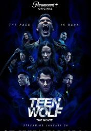 Ensemble movie poster featuring an arrangement of nine characters against a dark, moody blue-toned background with swirling smoke effects.