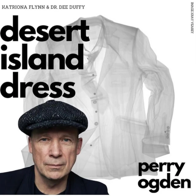 Image for 'Desert Island Dress' featuring an adult male wearing a cap and a partially visible translucent blazer-like garment.