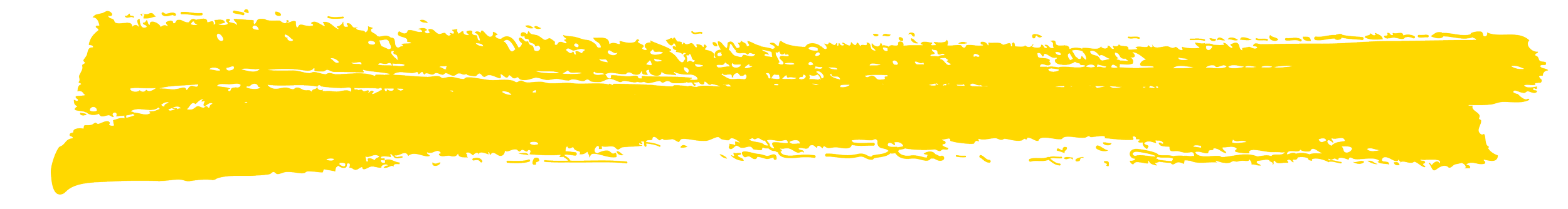 Abstract graphic with a thick horizontal stroke of bright yellow paint or ink against a stark black background, graphic art.