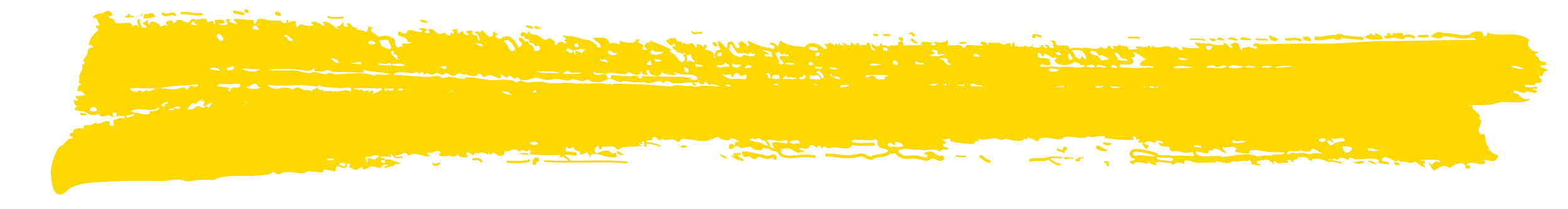 Abstract graphic with a thick horizontal stroke of bright yellow paint or ink against a stark black background, graphic art.