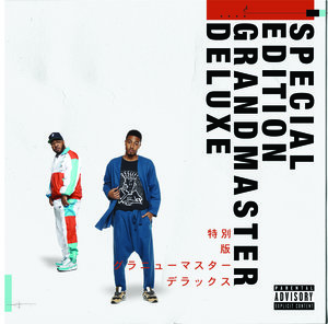 Album cover art featuring two hip-hop artists, posed against a white background with bold typography and a parental advisory label.