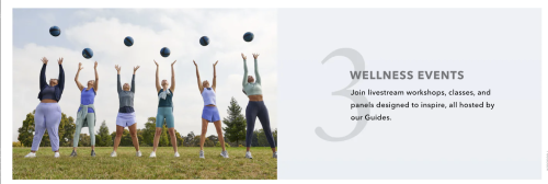 A group of diverse women in athletic wear participate in an outdoor wellness event, tossing medicine balls into the air on a grassy field.