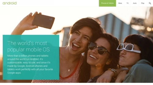 Three smiling women taking a selfie outdoors against a warm sunset sky background with overlaid UI text