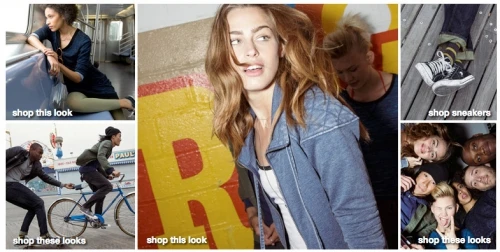 Collage of fashion photographs showing models in casual wear, streetwear, and sneakers photographed by Rennie Solis.
