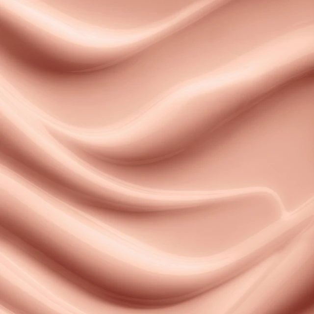 Macro abstract close-up of a textured, rippled, wavy surface with soft, muted peach and coral colors and subtle lighting.