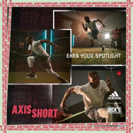 Collage style sports advertising image featuring male athletes training with resistance bands, photographed by Kenneth Cappello