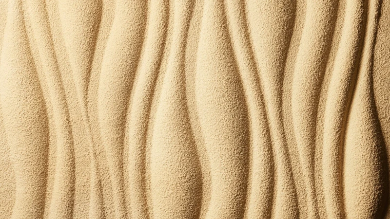 Abstract tan waves pattern texture. Full-frame sand-like wavy textured surface. Minimalist background in neutral beige tones.