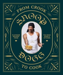 Book cover featuring Snoop Dogg in a white tank top and black head covering holding a bowl of food, styled with ornate green and gold graphics.