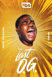 Close-up portrait of Tracy Morgan laughing enthusiastically with eyes closed against a vibrant gold radiating starburst background