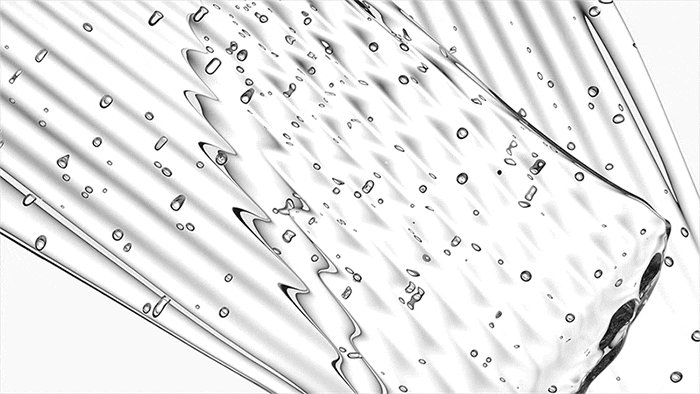 Abstract image featuring water droplets on a clear surface with light creating subtle shadows, conveying a sense of purity and clarity.