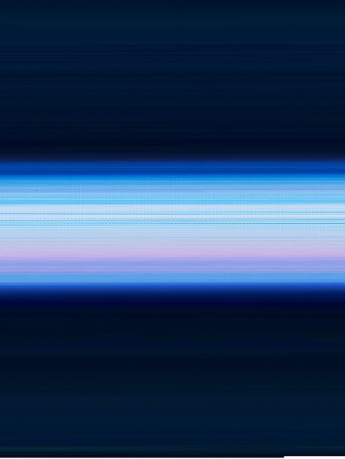 Abstract image with horizontal stripes of dark blue, light blue, and pink, creating a serene and minimalist aesthetic.