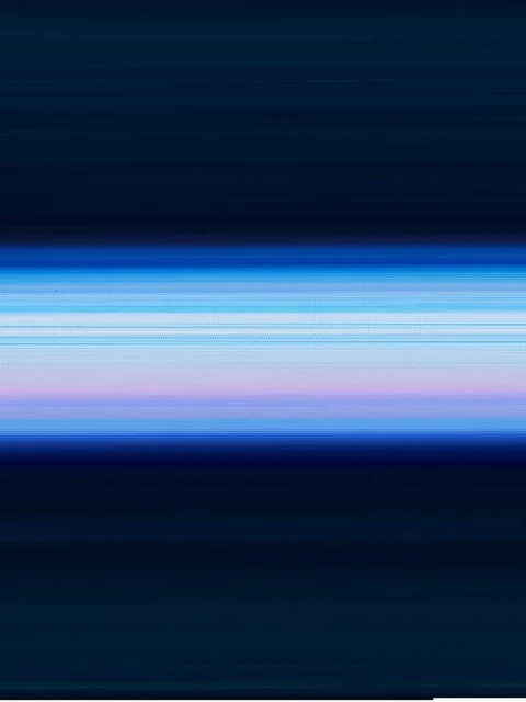 Abstract image with horizontal stripes of dark blue, light blue, and pink, creating a serene and minimalist aesthetic.
