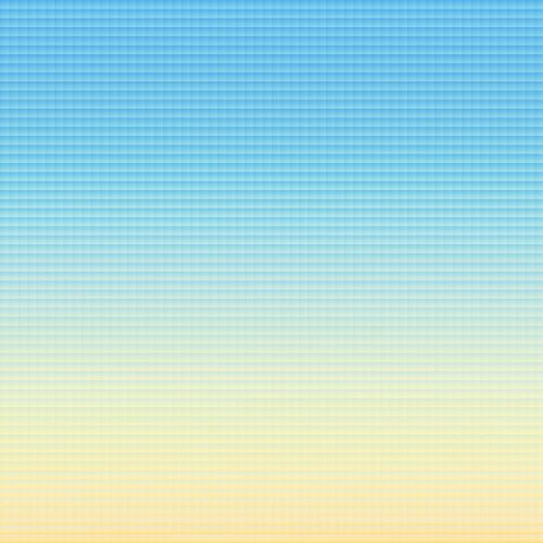 Abstract gradient background with blue and yellow squares forming a pixelated mosaic pattern, creating a visually textured surface.