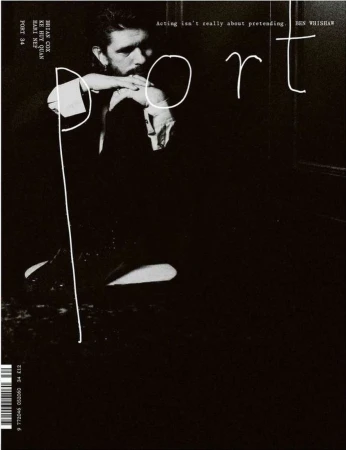 Magazine cover featuring a portrait of actor Ben Whishaw in a dark, shadowed setting, with bold white text overlay.