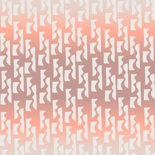 Abstract pattern featuring beige and white geometric shapes on a gradient background transitioning from peach to tan.