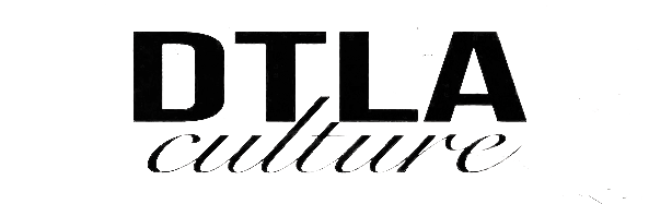 DTLA Culture text logo, white outline effect on a black background, promotional material, brand advertisement, simple title card.