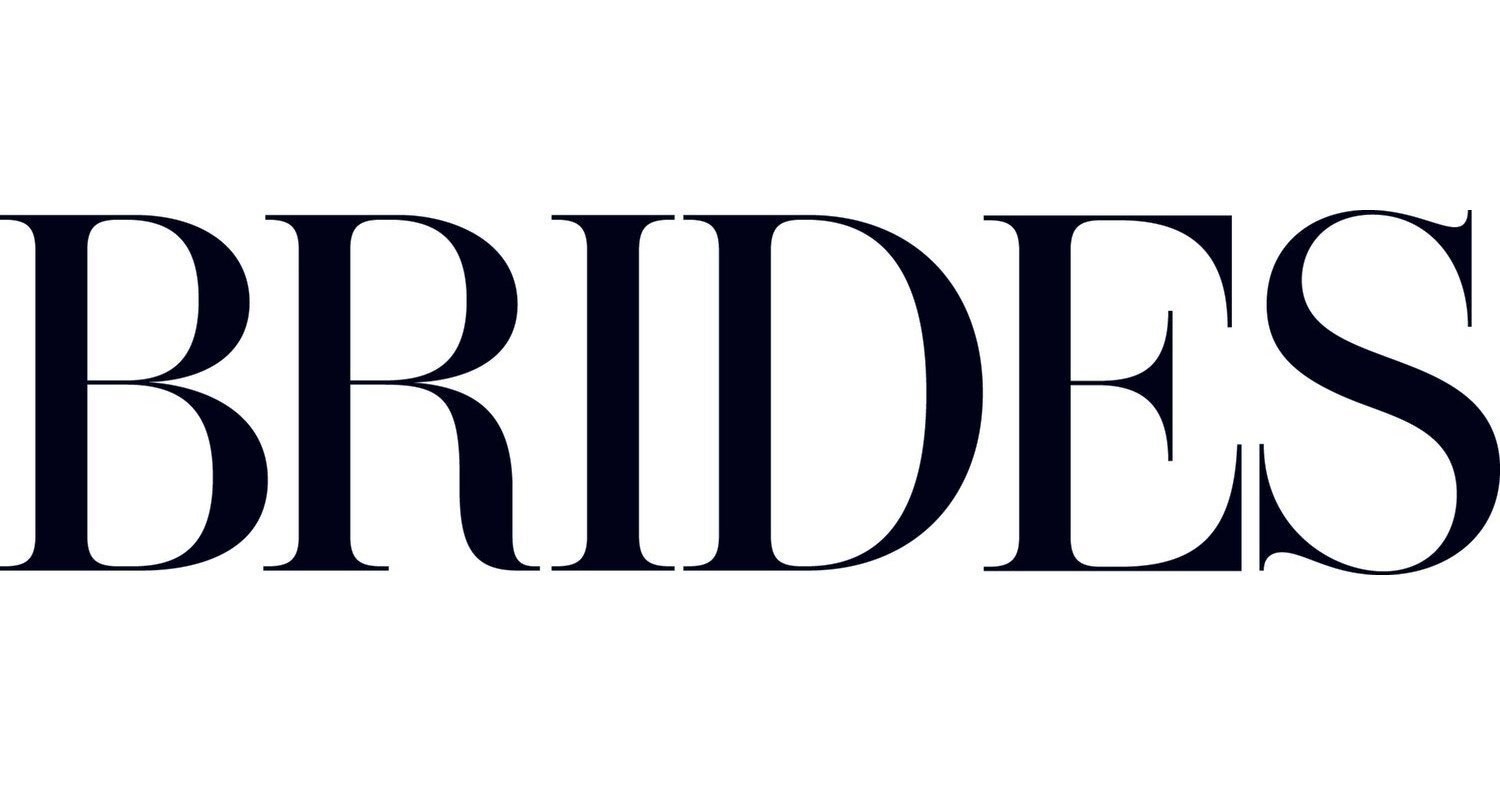 Text graphic featuring the word 'BRIDES' in large, bold, dark font against a stark white background. Clean, modern design.
