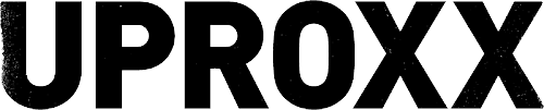Bold black uppercase logo text spelling UPROXX set against a neutral background