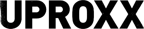 Bold black uppercase logo text spelling UPROXX set against a neutral background