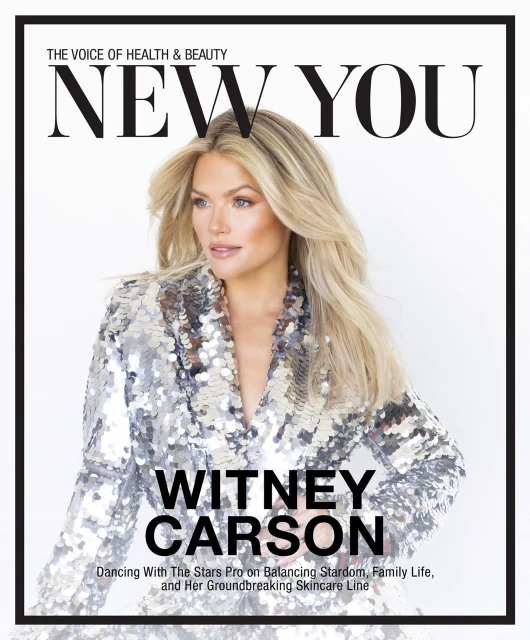 Magazine cover featuring Witney Carson. The cover features Witney Carson wearing a sequined jacket and blonde hair, with "NEW YOU" title.