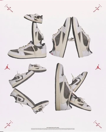Nike Jordan sneakers arranged into the letters 'JAK' on a white background, creatively displaying athletic shoe design.