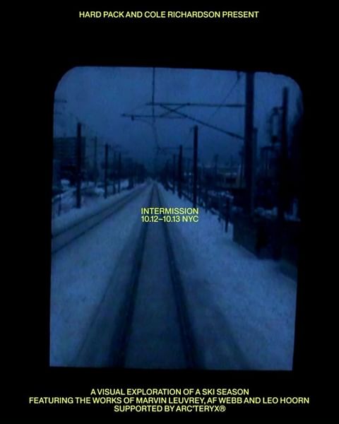 Ski season visual exploration featuring snowy tracks in NYC. Promotion for event supported by Arc'teryx, Marvin Leuvery, AF Webb and Leo Hoorn.