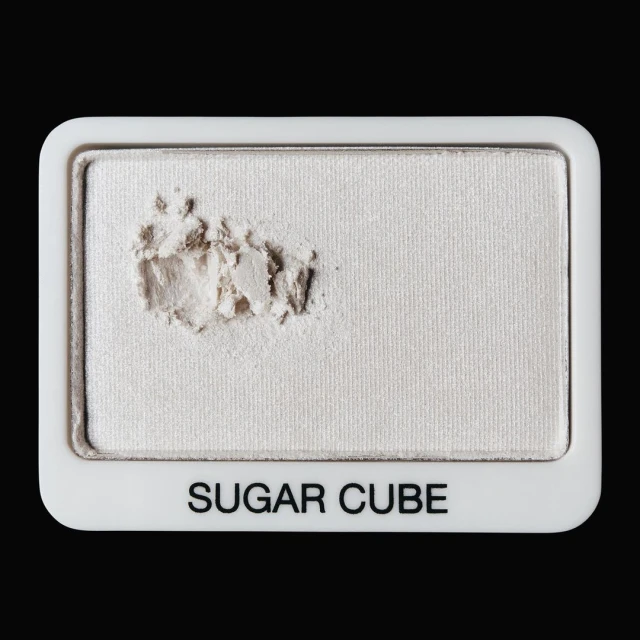Eye shadow palette with white powder, close-up shot. Beauty and make-up concept for visual search and product discovery.