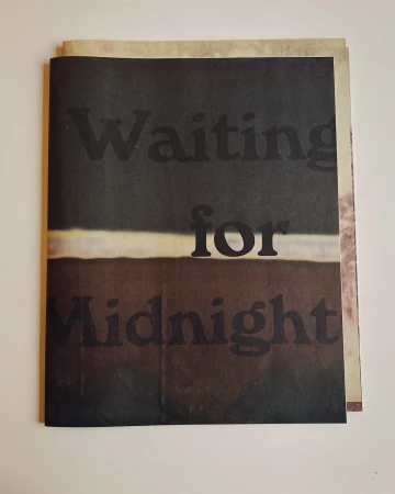 Artwork features 'Waiting for Midnight' text in dark shades with a light-colored horizontal line separating the words.