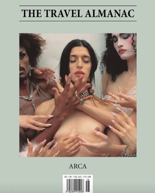 Book cover featuring three people surrounded by arms and hands. Dominant colors are white and brown, conveying beauty and fashion.