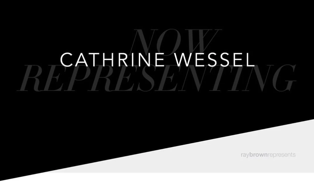 Promotional graphic with Cathrine Wessel name in white text against a contrasting black and white background for visibility.
