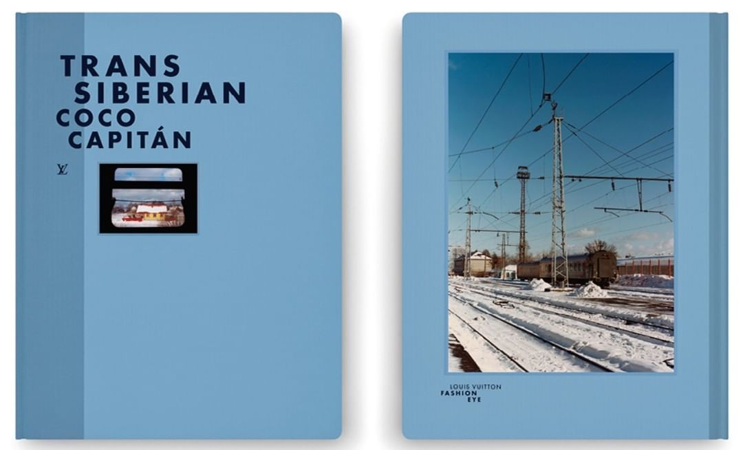 Book cover featuring 'Trans Siberian' title and a snowy landscape photograph. Published by Louis Vuitton Fashion Eye.
