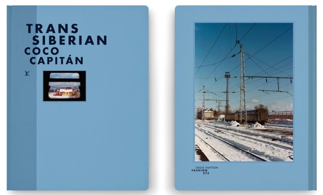 Book cover featuring 'Trans Siberian' title and a snowy landscape photograph. Published by Louis Vuitton Fashion Eye.