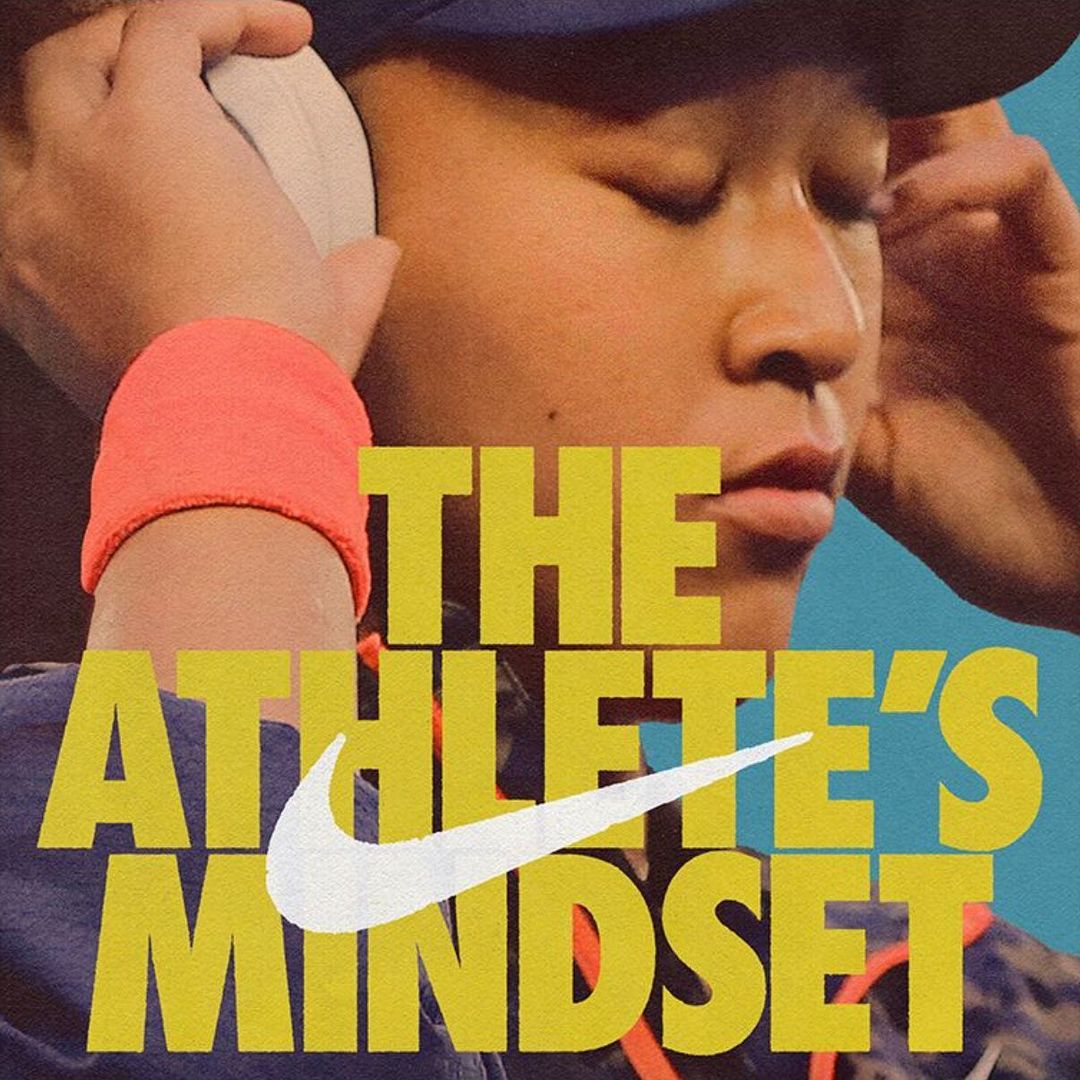 Close-up of a young person wearing headphones and a wristband, with Nike branding. The image showcases a fitness and technology theme.