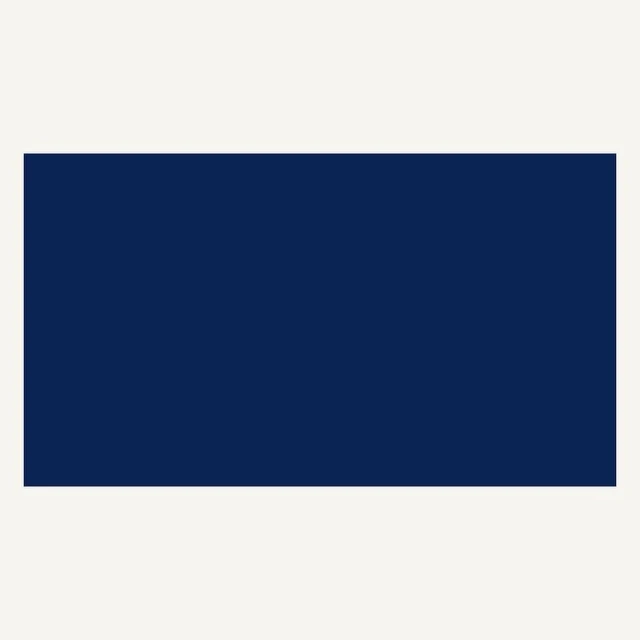 Solid navy blue color block on an off-white background, creating a simple, modern graphic design. No visible subjects or objects.