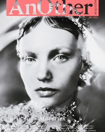 Close-up portrait of a woman wearing an ornate beaded headpiece and star earrings, photographed by Elizaveta Porodina