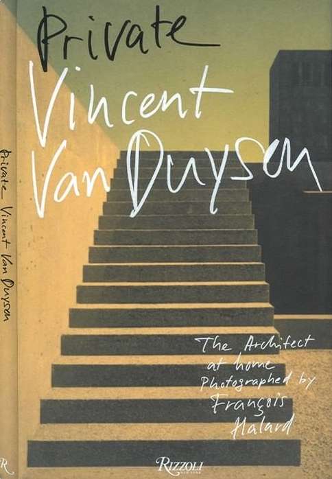 Book cover featuring a graphic image of steps leading up to a building, with the title "Private Vincent Van Duysen" in white text.