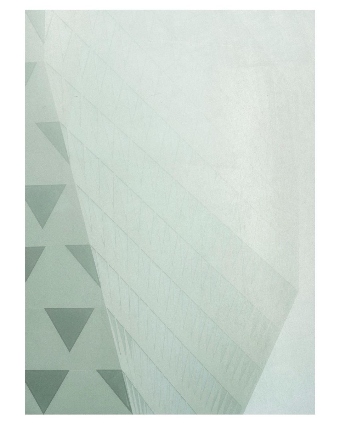 Abstract geometric patterns and a light green color palette create a minimalist modern art design, evoking a calm and serene atmosphere.