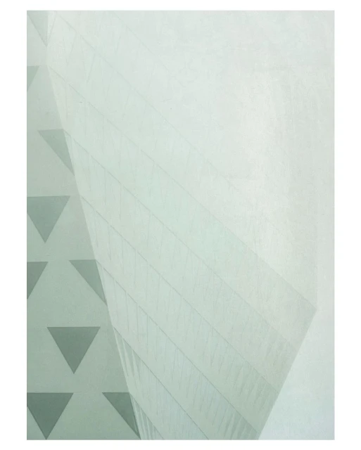 Abstract geometric patterns and a light green color palette create a minimalist modern art design, evoking a calm and serene atmosphere.