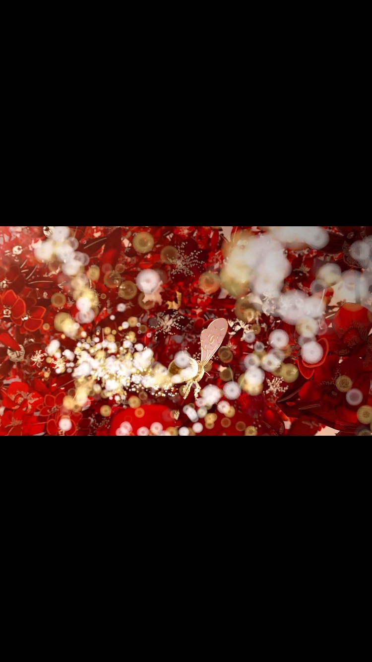 Abstract close-up of textured organic shapes and forms in shades of red, white, and beige, creating a visually rich and dynamic composition.