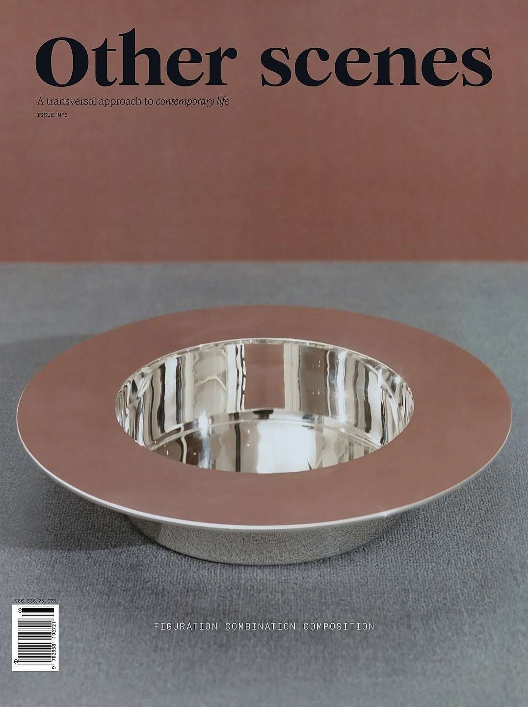 Magazine cover featuring a silver bowl against a two-tone background. The text 'Other scenes' is displayed on the cover.