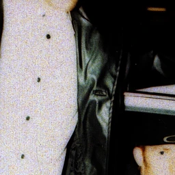 Close-up grain-heavy photograph of an arm with moles and a dark garment, captured by Jh Engström in Paris